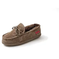 Reissner Lammfelle | Engel Hausschuhe ELBA | Mokassins | Veloursleder | Innenfutter echtes Merino Lammfell aus Australien | 39 braun - 39 EU