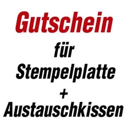 trodat Gutschein für Stempelplatte für trodat 5206 ohne Logo