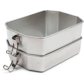 Skotti Edelstahlbox 1 l Silber/Weiß