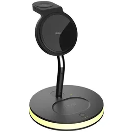 deltaco 3-in-1 Magnetisches Kabelloses Qi-Ladegerät 18W -