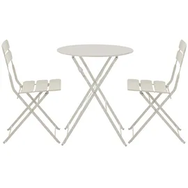 Oviala Klappbarer Gartentisch Ø 80 x 74 cm Beige