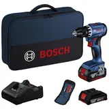 Bosch PROFESSIONAL Akku-Bohrschrauber-Set »GSR 18V-45«, max. Drehzahl: 1900 U/min, BxH: 73 x 203 mm - blau | schwarz