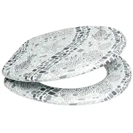 Sanilo WC-Sitz Mosaic World Grey«, mit Absenkautomatik grau