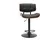 miliboo Design-barhocker höhenverstellbar schwarz und dunkles Holz Basile