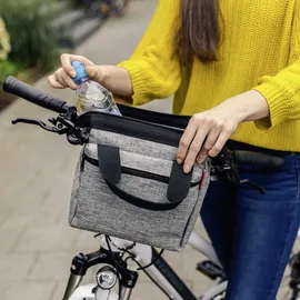 KLICKfix Roomy Lenkertasche grau/silber