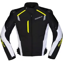 Modeka Lineos Motorradjacke Schwarz/Weiß/Neon M