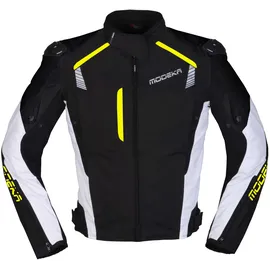 Modeka Lineos Motorradjacke Schwarz/Weiß/Neon M