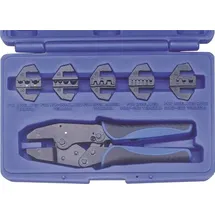 Kunzer 7CZ06 Crimpzangen-Set 6teilig Isolierte Kabelschuhe, Unisolierte Kabelschuhe, Aderendhülsen
