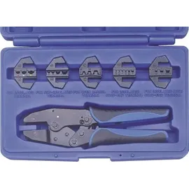 Kunzer 7CZ06 Crimpzangen-Set 6teilig Isolierte Kabelschuhe, Unisolierte Kabelschuhe, Aderendhülsen