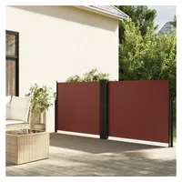 vidaXL Seitenmarkise Ausziehbar Braun 140x1000 cm