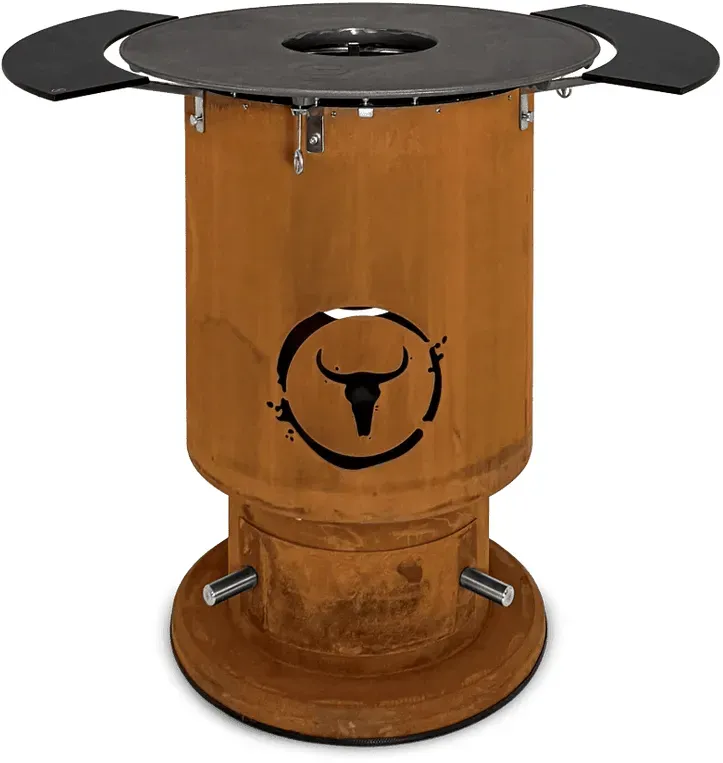 Moesta Bandit 2.0 corten - inkl. BBQ Disk + 2 Ablagen oben schwarz