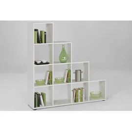 FMD Raumteilerregal Mega 2 138,5 x 32,6 x 141,5 cm Weiß