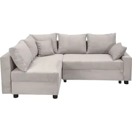 Collection AB »Parma L-Form«, mit Schlaffunktion und Bettkasten, inklusive Kissen, Bonellfederkern, beige