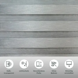 Bruno Banani Doppelrollo LEVIN 120 x 150 cm grau