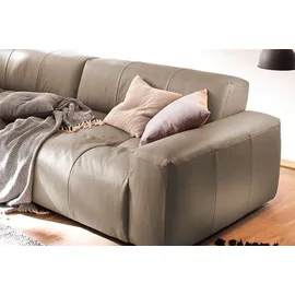 KAWOLA Big Sofa PALACE 3-Sitzer mit Sitztiefenverstellung Leder taupe