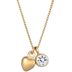 Elli Herz Liebe Kristall 925 Silber Ketten   Damen
