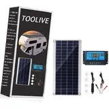 Ymyny - 25 w 12 v Solarpanel-Kit mit 20 a Laderegler, ideal für Wohnmobile, Yachten, Gärten, Außenbeleuchtung. mumu