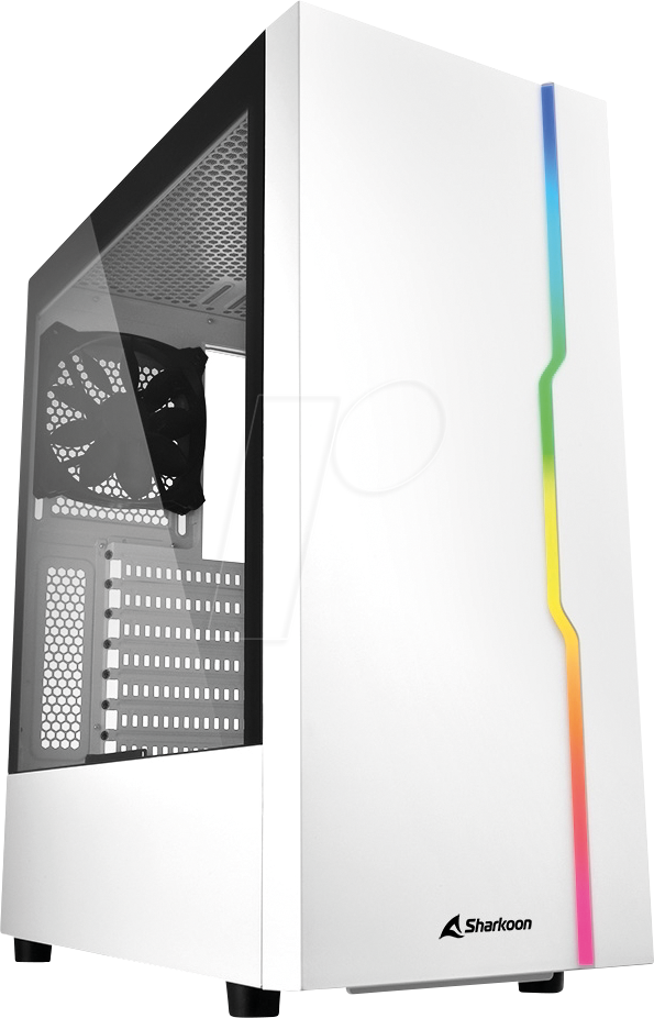 SHARK RGB SLI WH - Sharkoon RGB Slider White ATX Gehäuse