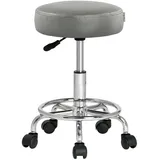 CASARIA Drehhocker Kunstleder Grau