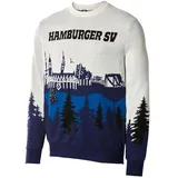 Hamburger SV HSV Ugly Christmas Sweater ** Skyline ** 2025 (DE/NL/SE/PL, Alphanumerisch, S, Regular, Regular, Blau-weiß-schwarz) - S