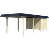 SKANHOLZ Carport Wendland 3,62 x 8,70 m unbehandelt mit Abstellraum