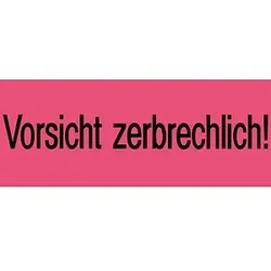 1.000 HERMA Warnetiketten 6758 rot »Vorsicht zerbrechlich!« 39,0 x 118,0 mm