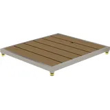 Ideal Edelstahl Eichenwald Modell 70 WPC Plattform für Solarduschen in Hellbraun