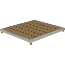 Ideal Edelstahl Eichenwald Modell 70 WPC Plattform für Solarduschen in Hellbraun