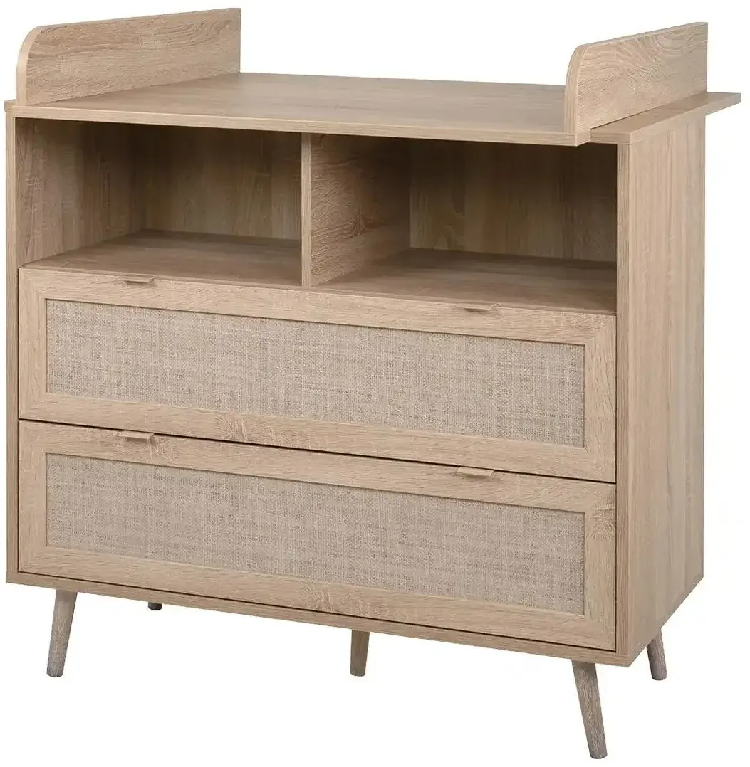 Wickelkommode  Rafia , holzfarben , Maße (cm): B: 100 H: 105 T: 77.5