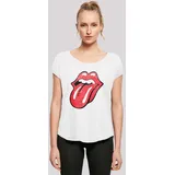 F4NT4STIC Long Cut T-Shirt The Rolling Stones Zunge in weiß | Gr.: XXL