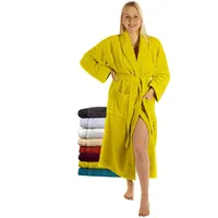 RIEMTEX Bademantel Damen und Herren flauschiger Morgenmantel Baumwolle Bamboo & Microfaser Made in Austria (Kiwi, 3XL) - 3XL