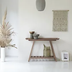Hohe Konsole aus Nussbaumholz 110 Pampa
