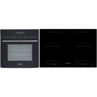 Backofen Herd Kochfeld Herdset Induktion 77cm Pyrolyse Flexzonen Slider Respekta