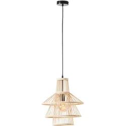 Brilliant Pendelleuchte Hartland rattan Holz Natur E27 max. 25W