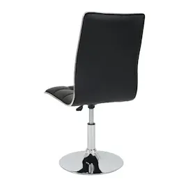 Mendler 2er-Set Esszimmerstuhl HWC-C41, Stuhl Küchenstuhl, höhenverstellbar drehbar, Kunstleder FSC®-zertifiziert ~ schwarz