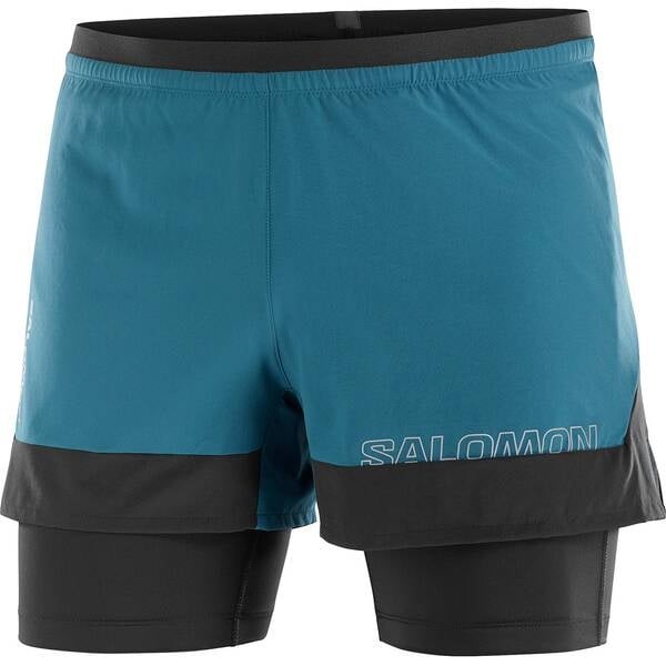 SALOMON Herren Shorts CROSS 2IN1 SHORTS M DEEP, DEEP DIVE/DEEP BLACK/, S