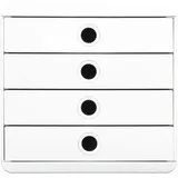 Exacompta Schubladenbox AutentiK 27,8 x 34,7 x 26,7 cm 4-tlg. weiß