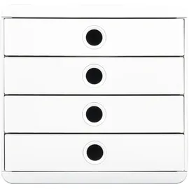 Exacompta Schubladenbox AutentiK 27,8 x 34,7 x 26,7 cm 4-tlg. weiß