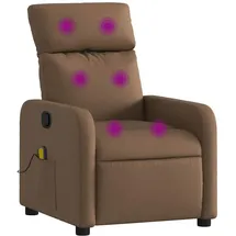 vidaXL Massagesessel 50 x 76,5 x 50 cm Braun mit Fernbedienung