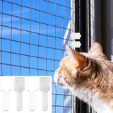 Sprießen Haken Für Katzennetz Für Balkon,Outdoor Adhesive Hooks 50 Piece,Geeignet Für Katzennetz Balkon,Katzennetz Für Balkon Ohne Bohren,Katzennetz Ohne Bohren,Katzenschutznetz (Ohne Katze Netz)