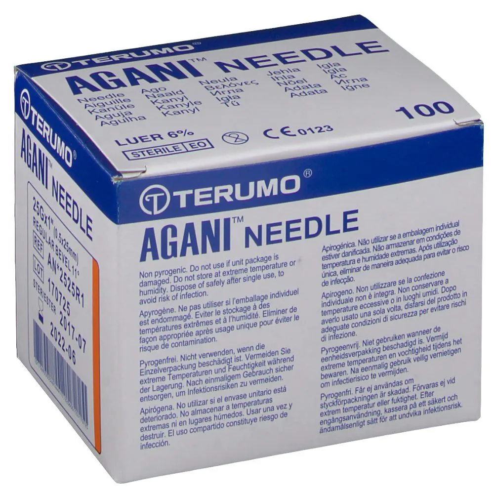 Terumo® AganiTM Nadeln 25G x 1 RB (0,50 x 25 mm)