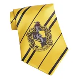 Metamorph Zauberer-Kostüm Harry Potter – Hufflepuff Krawatte, Glänzende Krawatte mit dem Logo und den Farben des Hauses Hufflepuff gelb