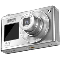 4K-Digitalkamera, 60 MP Dual-Kamera, Kinderkamera mit 10-fachem Digitalzoom, 2,88-Zoll-IPS-Bildschirm, Kompakte Videokamera mit Anti-Shake, Fülllicht für Teenager, Kinder,
