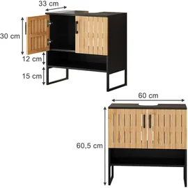 Vicco Waschbeckenunterschrank Vayra 60 x 65,5 cm Braun
