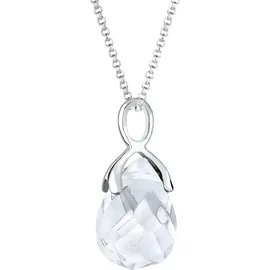 Elli Halskette Bergkristall Tropfen Klassisch 925 Silber/Weiß