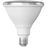 ledscom.de E27 LED Leuchtmittel, PAR38 kurzer Hals, weiß (4000 K), 14,9 W, 1395lm, 41°, Reflektorspiegel (silber)