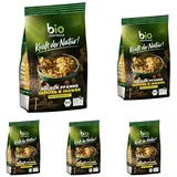 biozentrale Bulgur Pfanne Gemüse & Ingwer | 200 g | perfekt für ein schnelles Essen unterwegs | vegane Proteinquelle | einfach zubereitet (Packung mit 5)