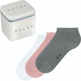 Falke Damen Socken 3er Pack - Happy Box 3P SN Baumwolle kurz einfarbig 3 Paar, Mehrfarbig, (Sortiment 0020), 39-42