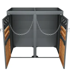 MC Star Mülltonnenbox 2er 120-240 Liter anthrazit