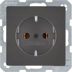 Berker 47436086 Steckdose SCHUKO Q.1/Q.3 anthrazit, samt